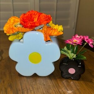 Target Floral Shaped Vase Set - Blue and Black